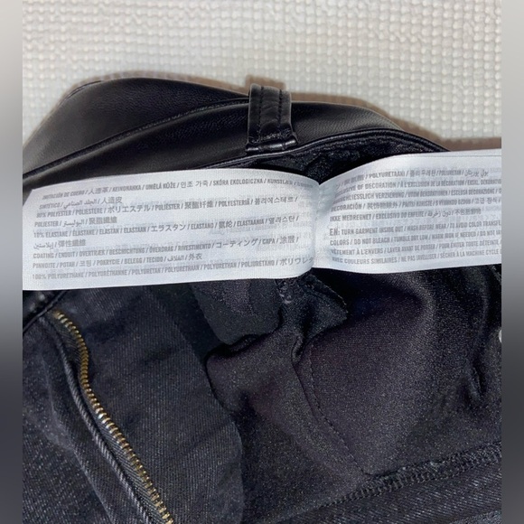 Women’s Abercrombie&Fitch Love Ultra High Rise faux leather & Jean pants size 28 - Picture 8 of 14